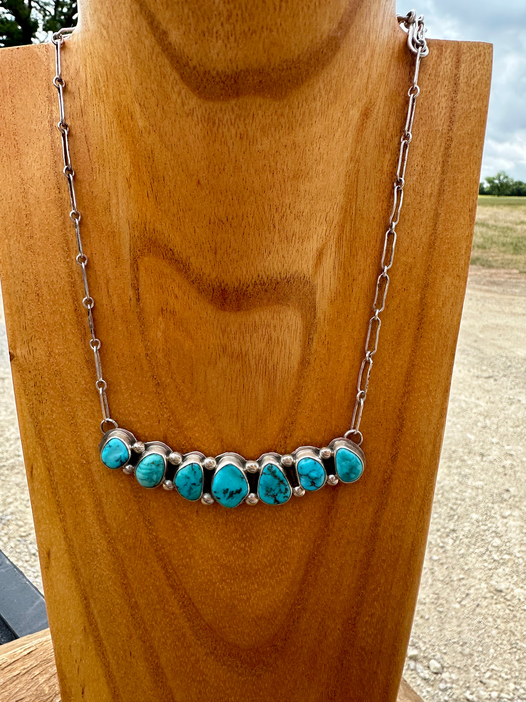 Poth Turquoise Bar Necklace