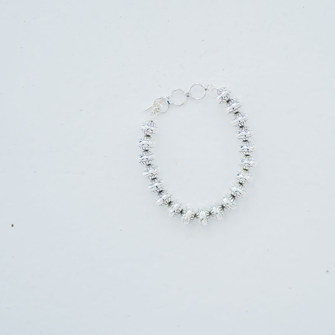 The Clayton Hand Stamped Beaded Bracelet